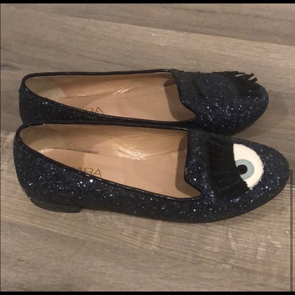 Chiara Ferragni glitter blue flirty flats shoes - Picture 6 of 6